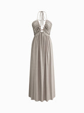 Backless U-Neck Halter Strap Long Dress